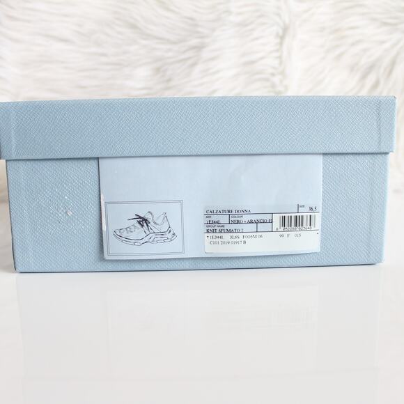 Prada Logo Speckled Lace Up Sneakers - Picture 15 of 15